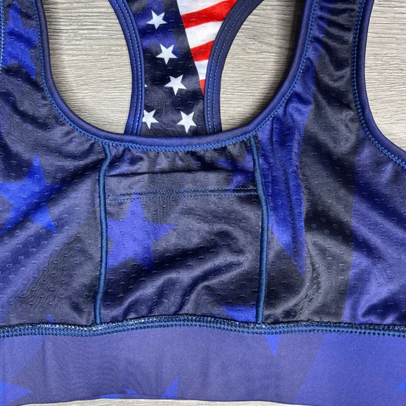 ZOOT Womens Ltd Run Bra RWB USA Red White Blue American Flag Sports Bra Size XS - Picture 6 of 12